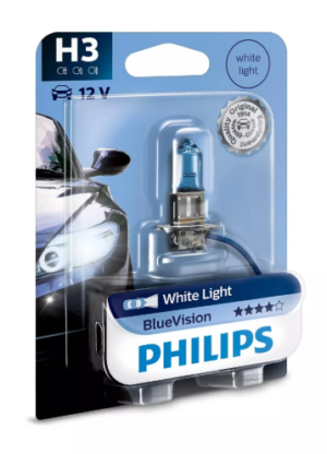 נורה PHILIPS BLUEVISION 55W 12V H3 בליסטר